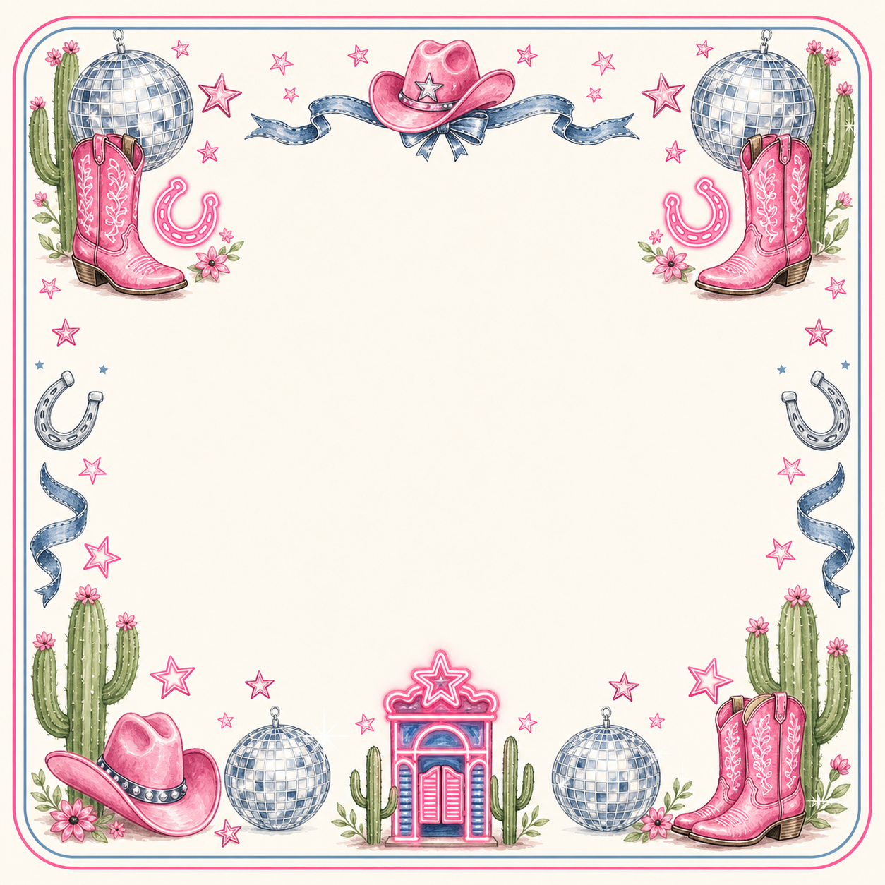 Cowgirl Disco Mahjong Mat main image