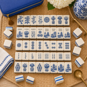 Blue Willow Chinoiserie Mahjong Tile Set - Tile Template