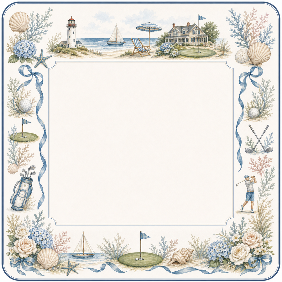 Coastal Golf Mahjong Mat main image