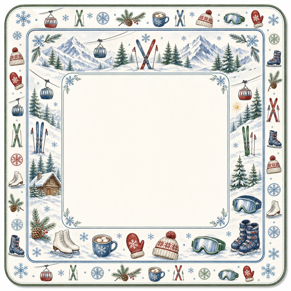 Apres Ski Lodge Mahjong Mat main image