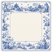 Blue Willow Chinoiserie Mahjong Mat main image