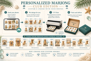 Custom Pet Portrait Mahjong Tile Set II