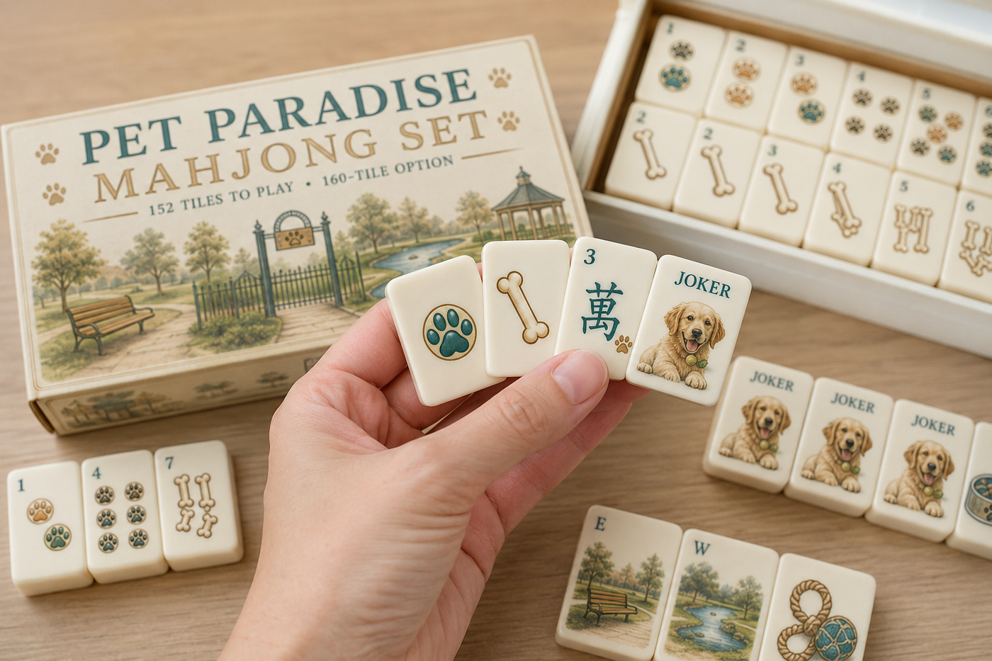 Custom Pet Portrait Mahjong Tile Set - Tile Template