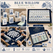 Blue Willow Chinoiserie Mahjong Tile Set - Product Overview