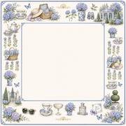 Garden Party Hydrangea Mahjong Mat main image