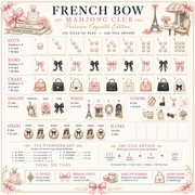 French Bow Coquette Mahjong Tile Set - Tile Template