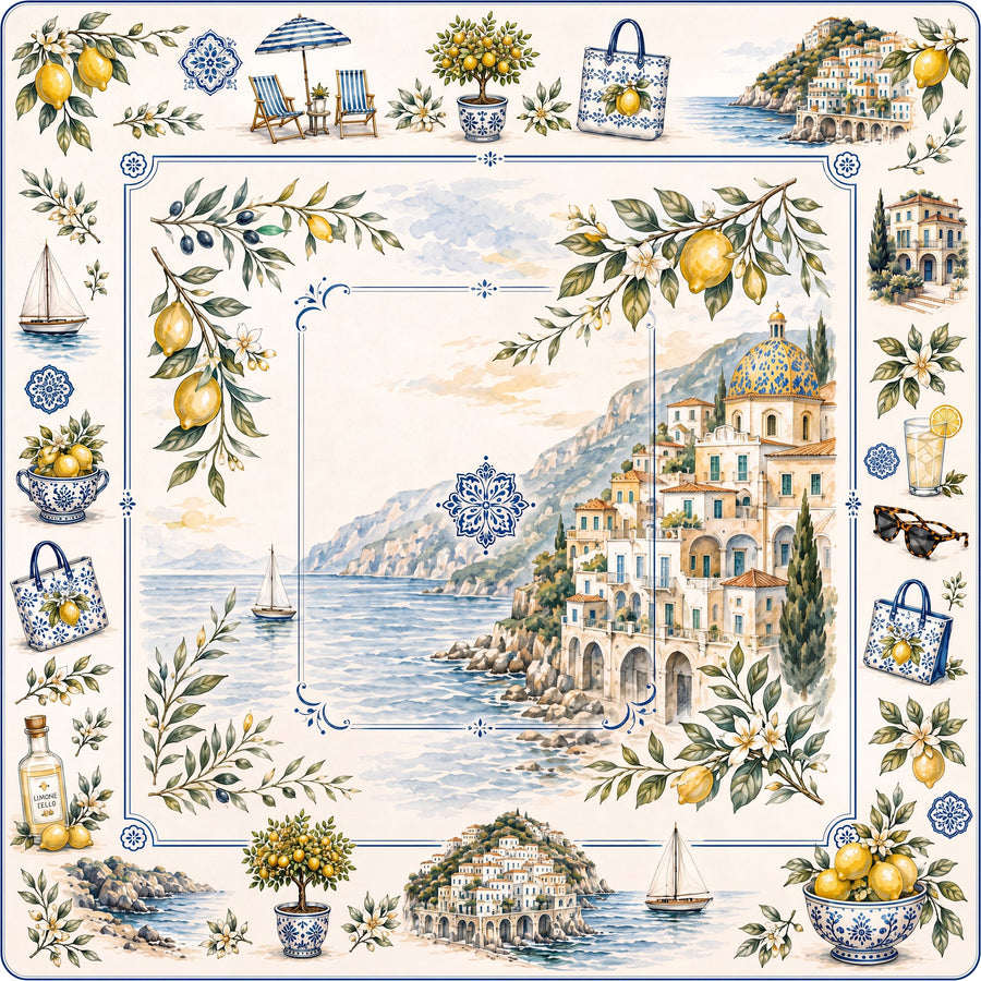 Limoncello Coastal Mahjong Mat main image