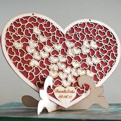 Custom wedding guest book Wedding guest book alternative wood Heart box
