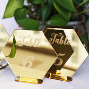 Acrylic Clear Table Numbers -wedding Standing Numbers, Clear Acrylic table Decor, table Centerpieces, Hexagon table number