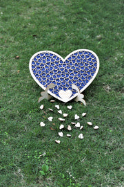 Custom wedding guest book Wedding guest book alternative wood Heart box
