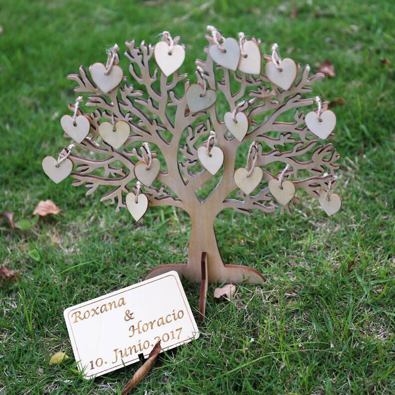 Wishing Tree Large Wooden Guest Book Alternative 3D Unique Guestbook Wedding Sign w Engraved Names Frameable Art Keepsake