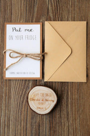 Personalize Flora Wooden Save the date Magnets, Rustic Wedding Magnet favors,Custom Wedding Wooden Slice Magnet,Flower Save The Date