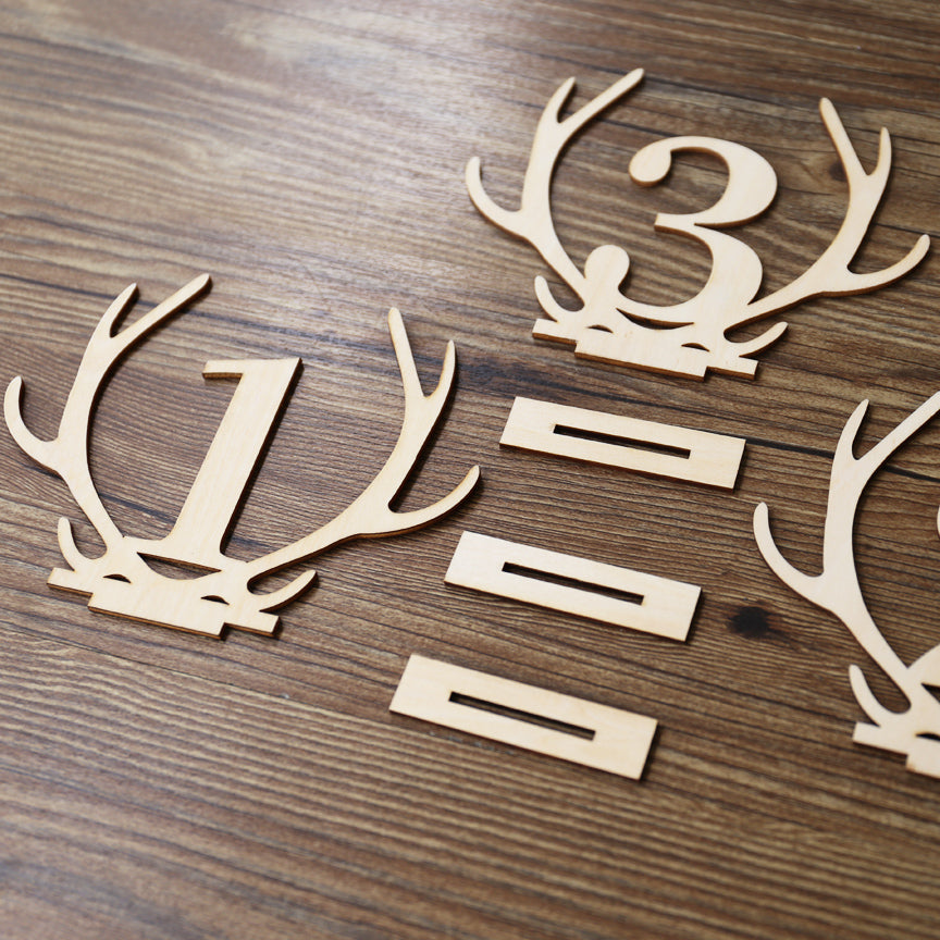 Wooden Antler table numbers,Boho wedding Standing Numbers, Reception Centerpieces Sticks, rustic wedding centerpiece,
