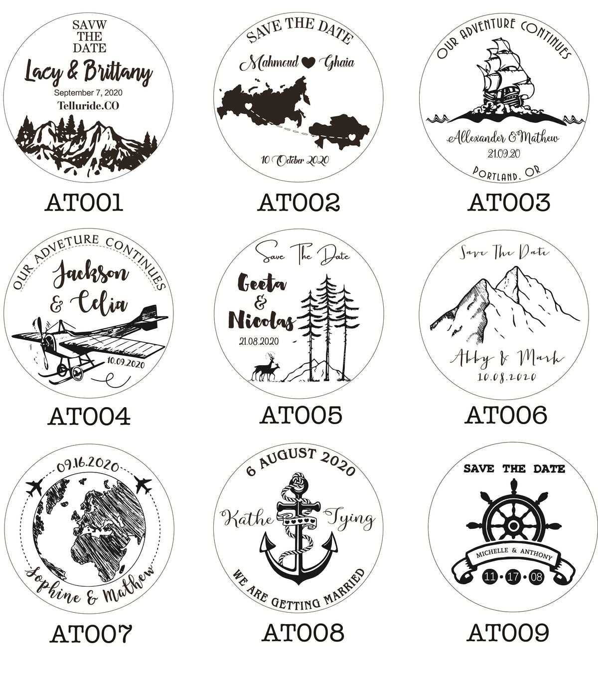Personalize Adventure Wooden Save the date Magnets, Rustic Wedding Magnet favors,Custom Wedding Anchor Wooden Slice Magnets