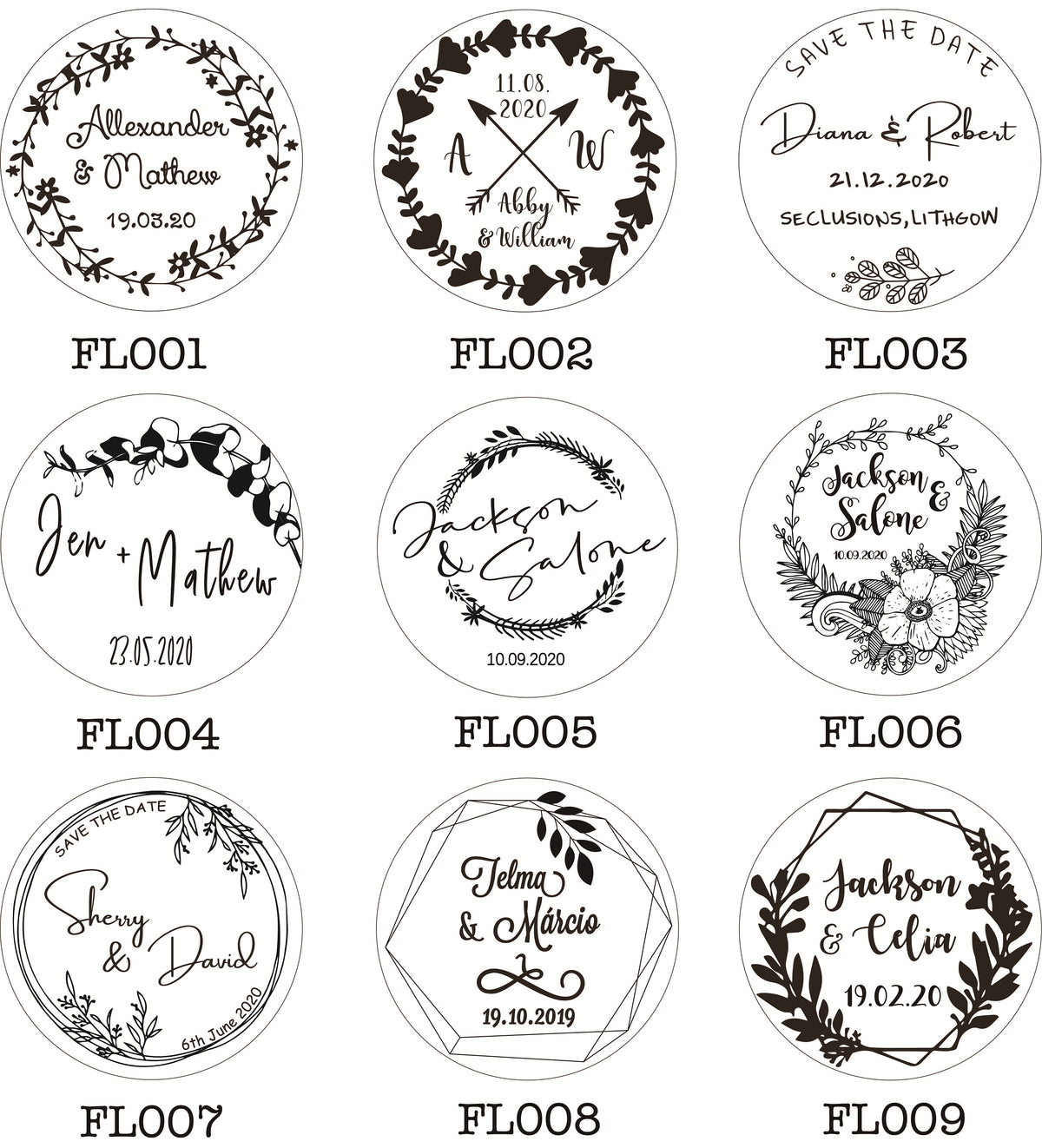 Personalize Flora Wreath Wooden Save the date Magnets, Rustic Wedding Magnet favors,Custom Wedding Wooden Slice Magnet with Script Name