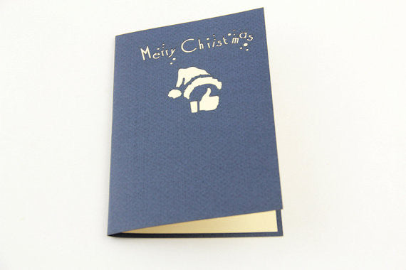 Santa and gifts Christmas card / pop up card / 3D card handmade card greeting Christmas card