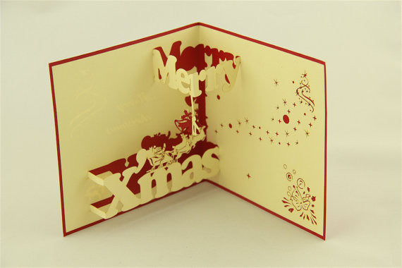 90 Degree BIG Xmas for Christmas in Pop up card