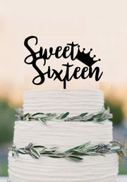 Sweet 16 Cake Topper, Sweet Sixteen Cake Topper, Birthday Age Cake Topper, Sweet 16 Cake Topper, Party Decorations, 16th Birthday Party