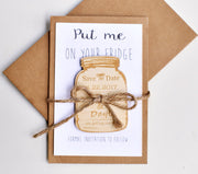 Personalized Mason Jar Save the Date Magnets