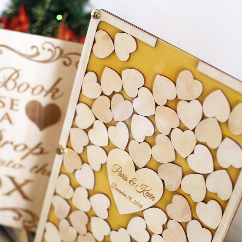 Wedding Drop Box, Wedding guest book alternative, personalized wood guest book, rustic wedding guestbook, Drop Top guestbook