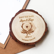 Custom save the date wood magnets