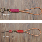 Leather Lanyard , Leather key holder, ID badge lanyard, key strap, Leather neck strap