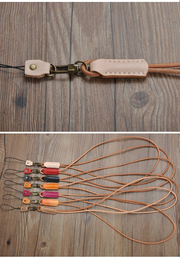 Leather Lanyard , Leather key holder, ID badge lanyard, key strap, Leather neck strap