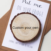 Custom save the date wood magnets