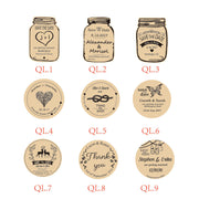 Mason Jar Magnets, Wooden Save The Date Magnets