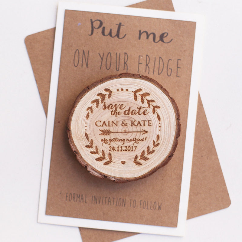 Arrow Save the Date Magnet, Rustic Save the Dates