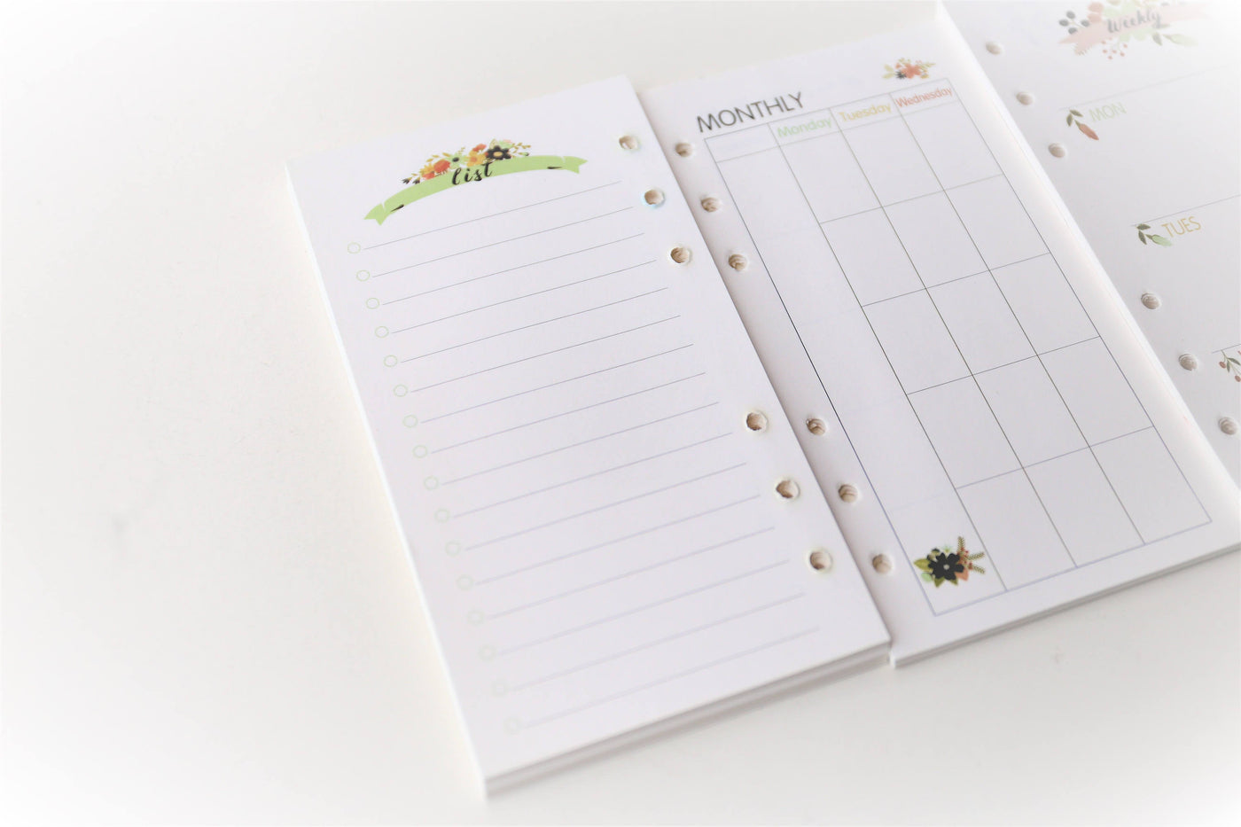 personal  Floral theme Planner Inserts /Weekly Inserts /Monthly Inserts/Daily grid/To do list/