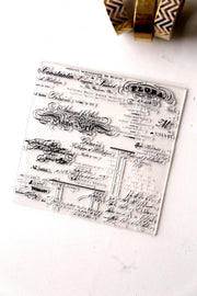 Script Letters Clear rubber Stamps/Planner Stamps/Stamp Set/Food Stamps/Planning accessory/CS01