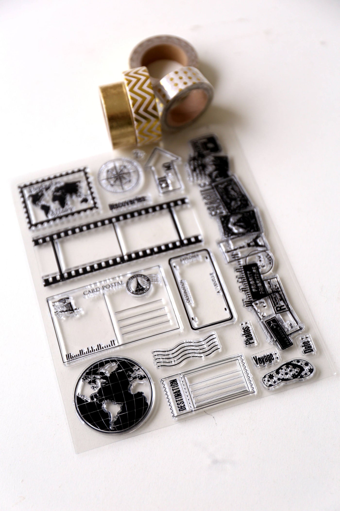 Adventure Clear rubber Stamps/Planner Stamps/Stamp Set/travel Stamps/Planning accessory/