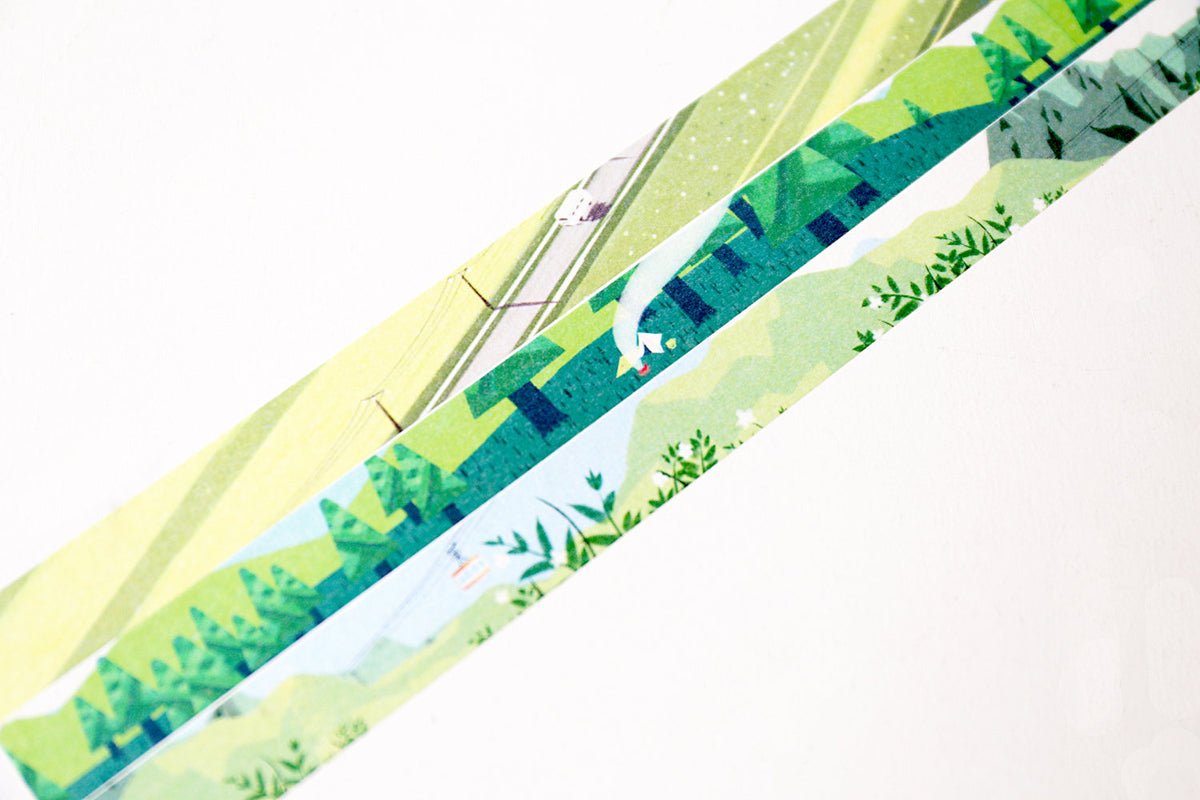 Grassy green Washi Tape/green field Washi tape/ Masking tape/ japanese washi tape/Planner Supplies/OT0102