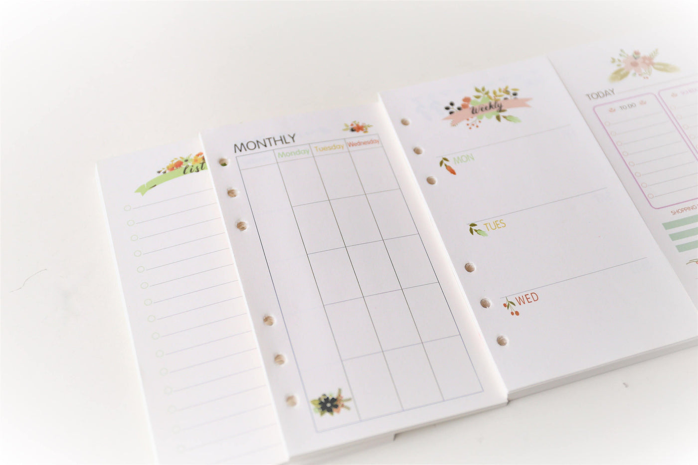 personal  Floral theme Planner Inserts /Weekly Inserts /Monthly Inserts/Daily grid/To do list/