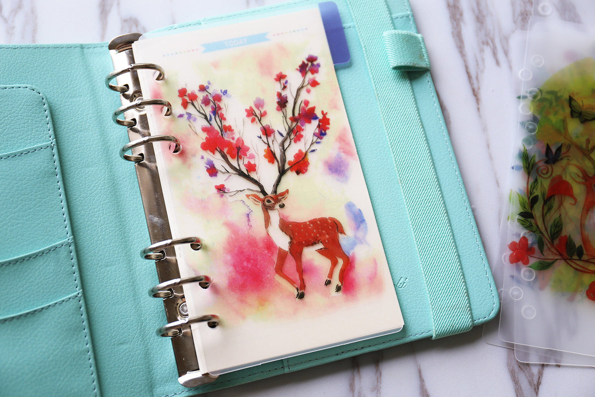 Set of 5 Forest deer Planner Dividers/A5 dividers /Personal dividers /Planner divider set /Filofax dividers /kikki k / Dashboard