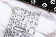 Weekly Stamp, to do stamp, Planner Stamp, Weather stamp, title stamp, cute stamp, kawaii stamp, Rubber transparent clear stamp/