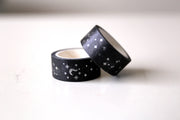 Star and moon Washi Tape/silver foil Washi tape/ Masking tape/ japanese washi tape/Planner Supplies/OT085