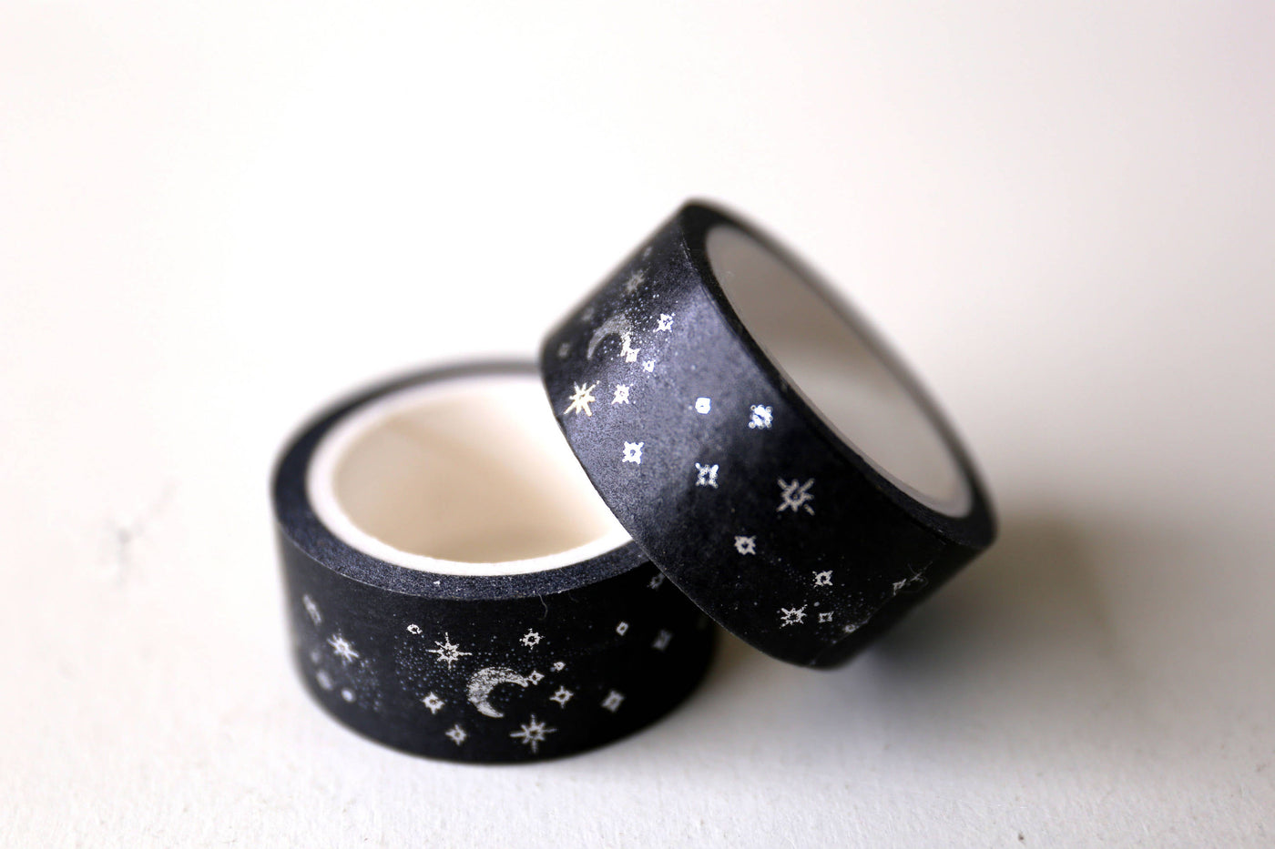 Star and moon Washi Tape/silver foil Washi tape/ Masking tape/ japanese washi tape/Planner Supplies/OT085