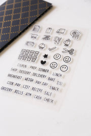 Daily Life Clear rubber Stamps/clear stamp/Planner Stamps/Stamp Set/Food Stamps/Planning accessory/