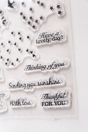 Trees Clear rubber Stamps/Planner Stamps/Stamp Set/Food Stamps/Planning accessory/