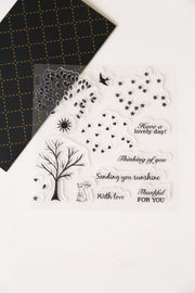 Trees Clear rubber Stamps/Planner Stamps/Stamp Set/Food Stamps/Planning accessory/