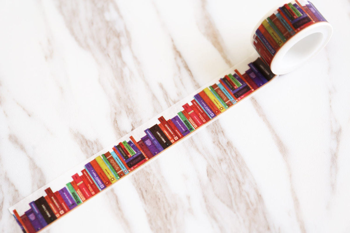Library Washi Tape/books Washi tapes / Masking tape/ japanese washi tape/Planner Supplies/OT098
