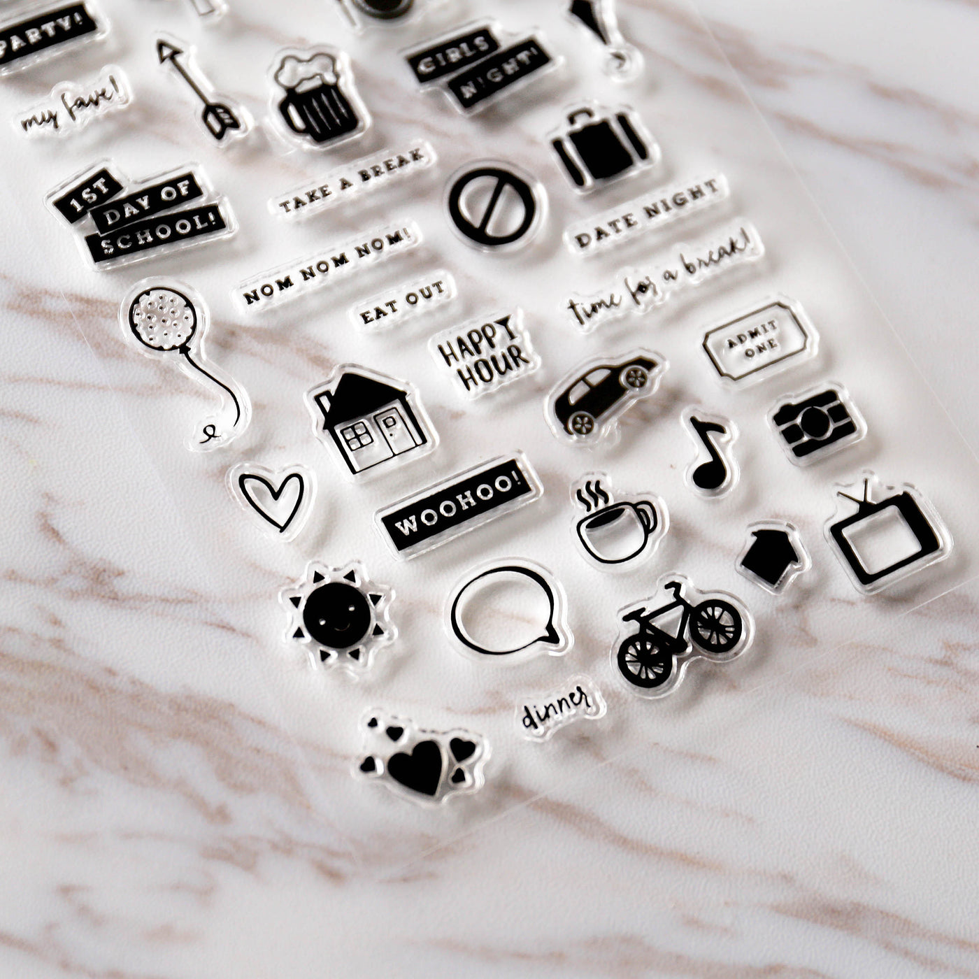 Coffee break Clear rubber Stamps/Planner Stamps/Stamp Set/party house clear  Stamps/Planning accessory/