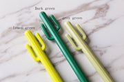 3 pcs Cactus gel pen, kawaii ink pen, fine point pen, plants pens, black ink, green,lemon green,