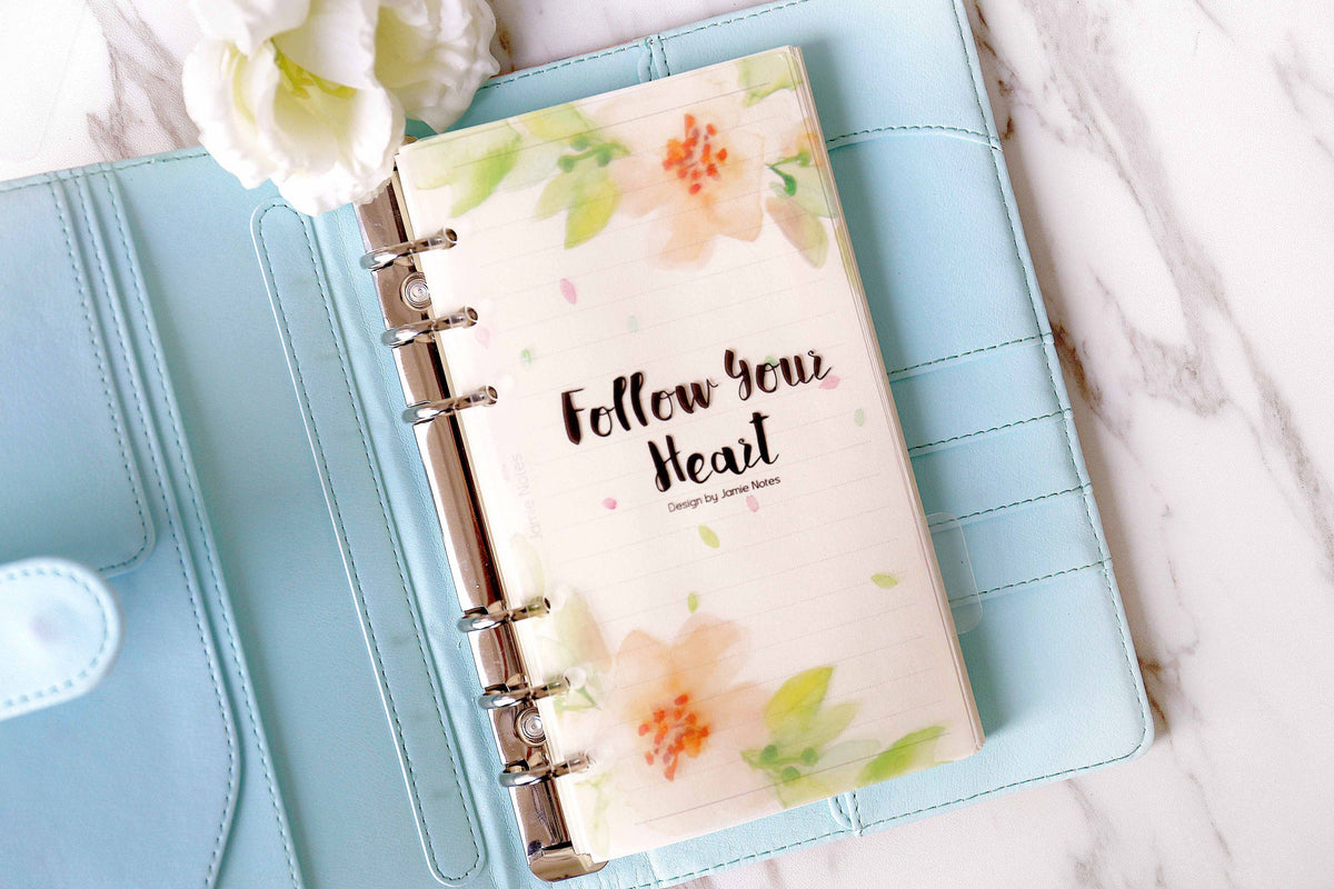 Set of 6 Watercolour Seasons Flower Gardens Planner dividers/A6 Semi-transparent Plastic  planner dividers/Dashboard/index dividers