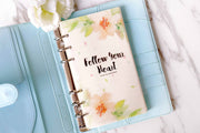 Set of 6 Watercolour Seasons Flower Gardens Planner dividers/A6 Semi-transparent Plastic  planner dividers/Dashboard/index dividers