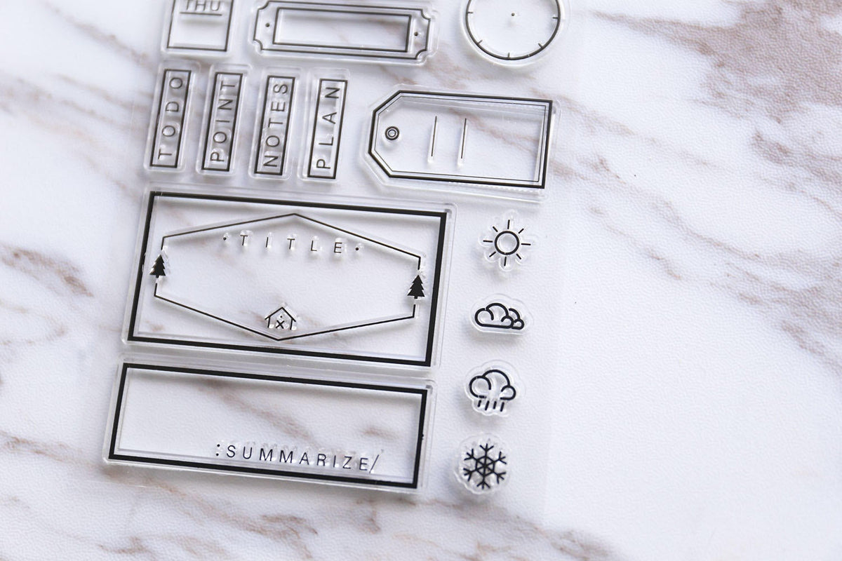 Weekly Stamp, to do stamp, Planner Stamp, Weather stamp, title stamp, cute stamp, kawaii stamp, Rubber transparent clear stamp/