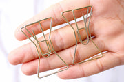 4pc gold bow  Paper Clips, gold bookmarks Metal Paper Clip,Binder Clips,  Office Supplies, Midori Clip Planner Accessories