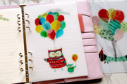 Set of 5 deers  Planner dividers/Hot Air Balloon A5 /persona lsize  Plastic  planner dividers/tea cup Dashboard/index dividers